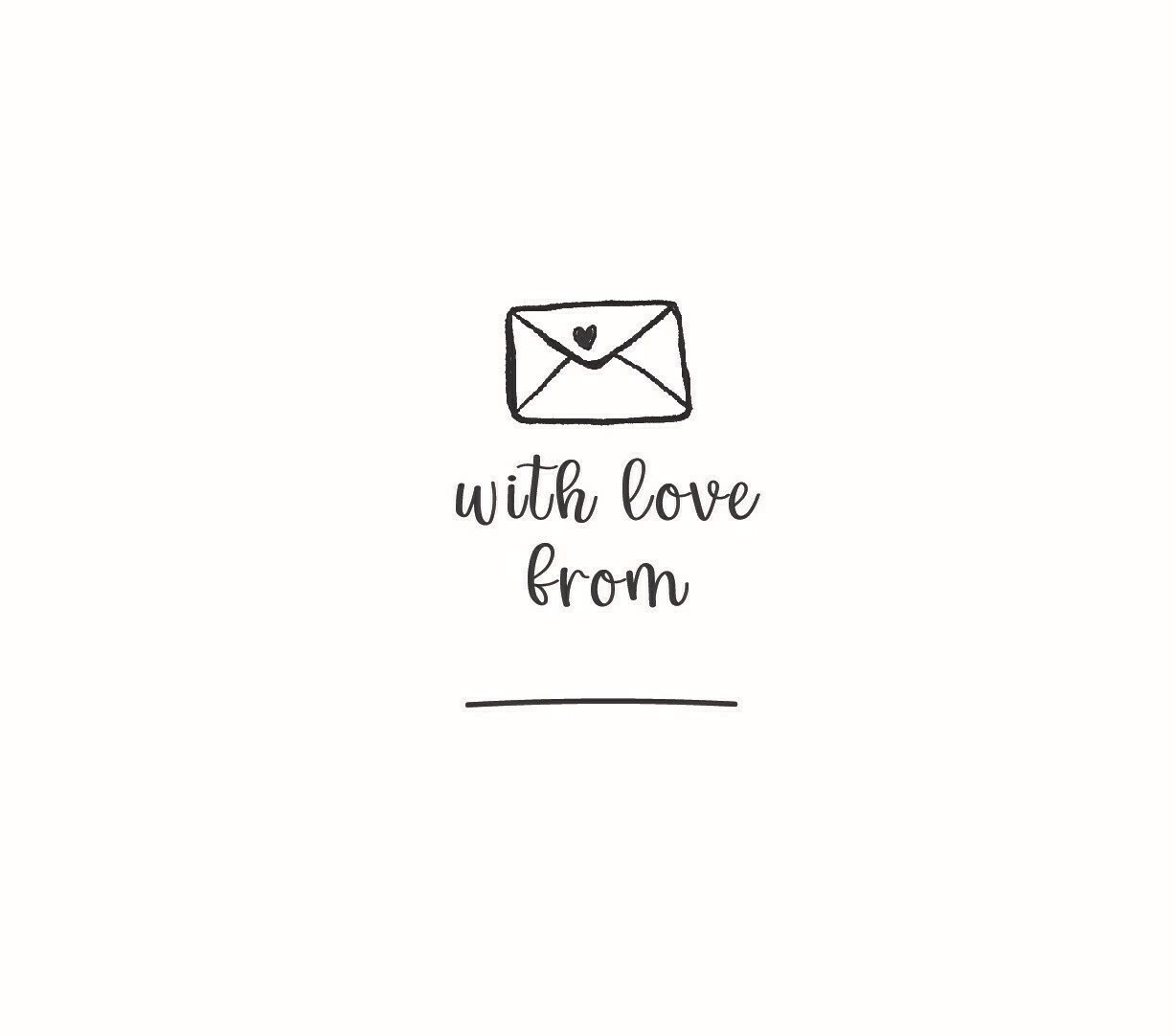 "Love From" Rubber Stamp