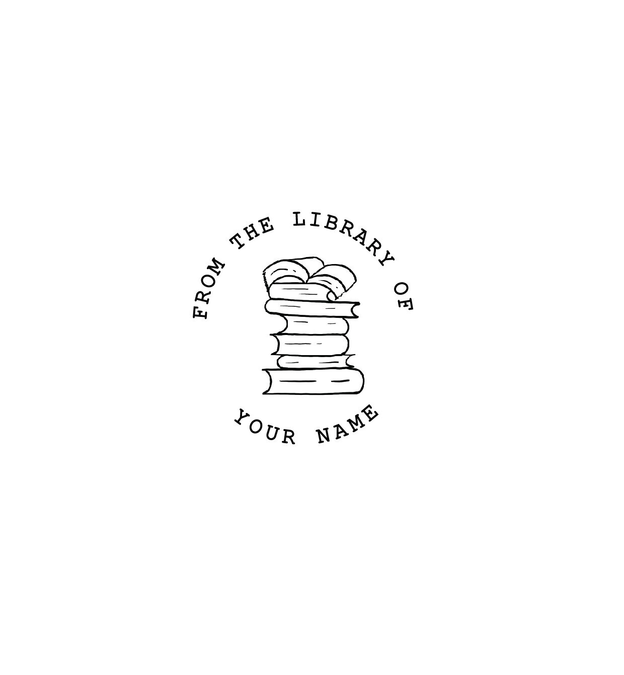 "Library of" Custom Rubber Stamp