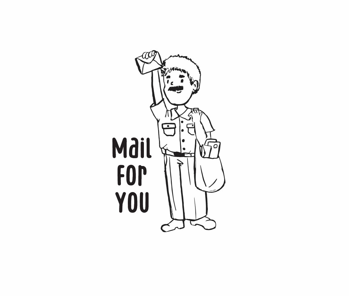 "Mail For You" Rubber Stamp