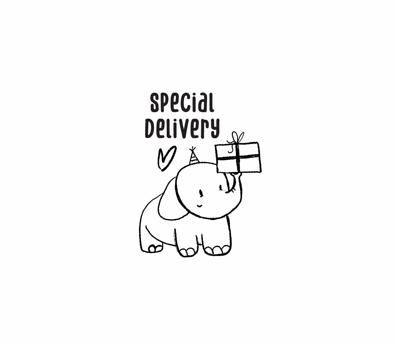 "Special Delivery" Rubber Stamp