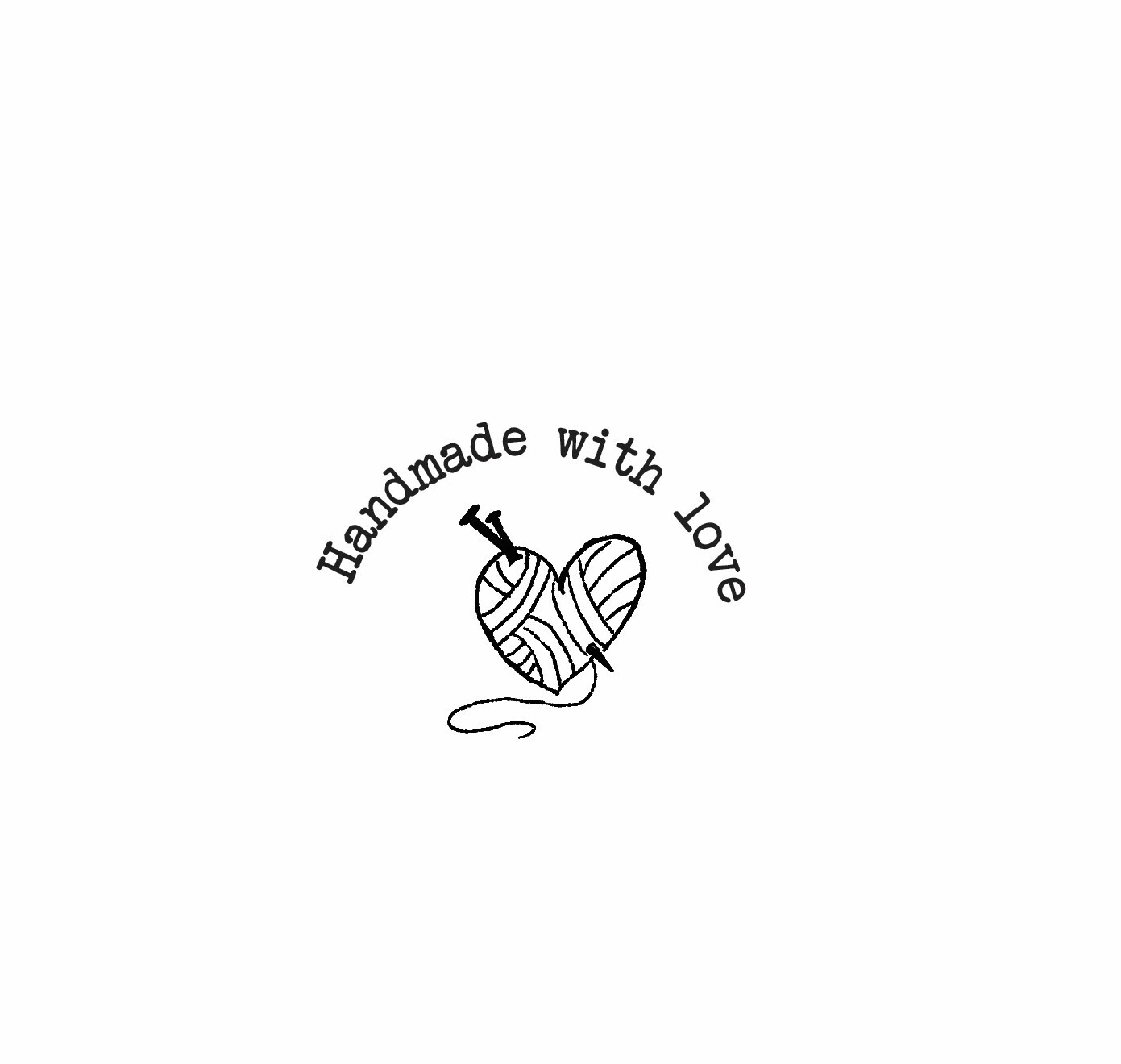 "Handmade with love" Rubber Stamp