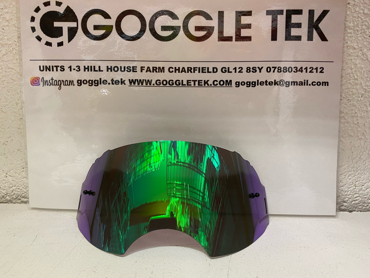 Oakley Airbrake Lens - Green on Light Smoke (Not Roll off compatible)