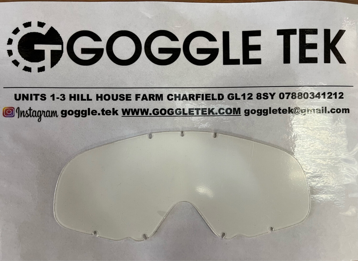 Clear anti-fog lens to fit Oakley Crowbar with no tear pins