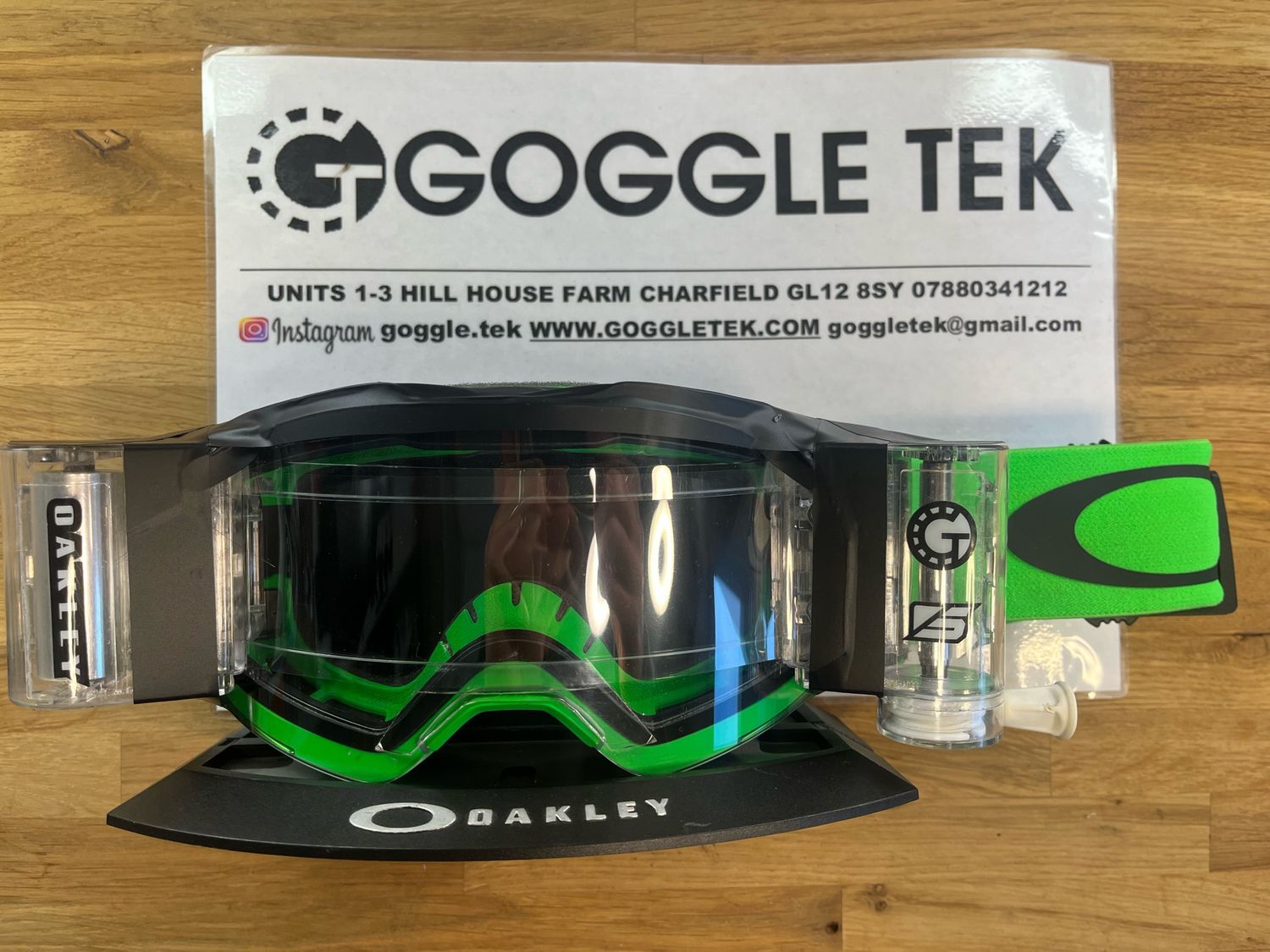 Second Hand Oakley Frontline goggle plus Goggletek 48mm Roll Off System (clear lens)