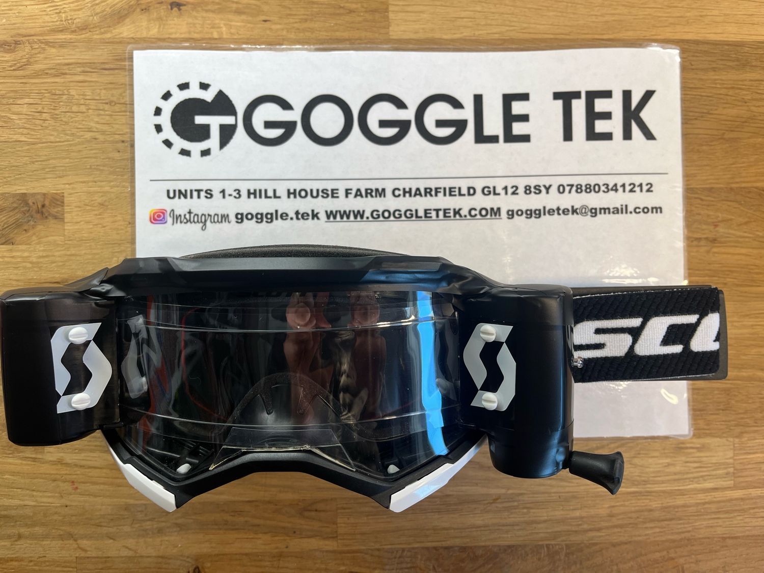 Second Hand Ex GP Sacha Coenen Prepped Scott Fury roll off goggle (clear lens)