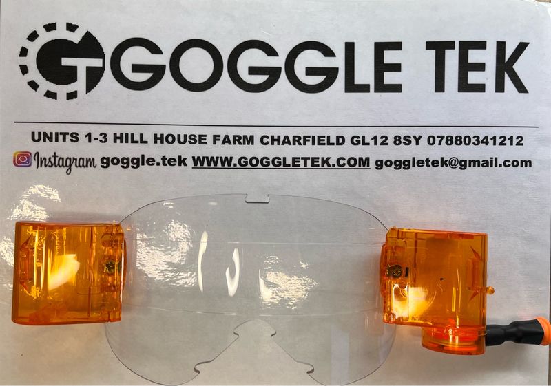 Orange Oakley OFrame 2.0 PRO 36mm Long Pull roll-off system with fishing line, clear mudstrip & film (Clear lens)