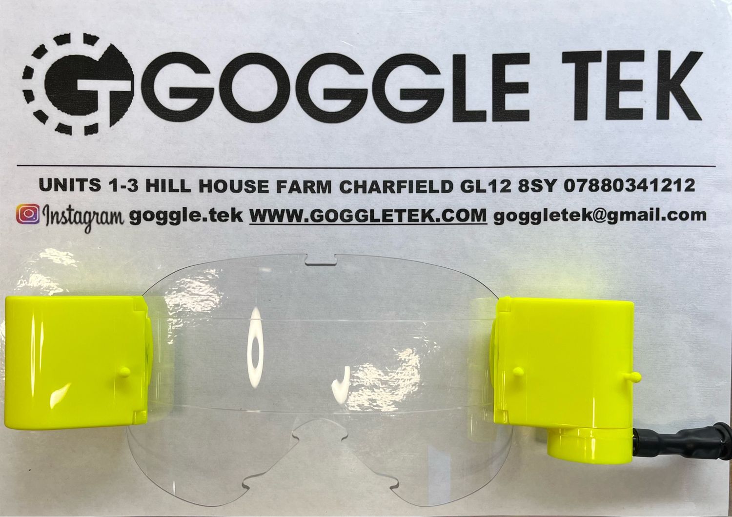 Flo Yellow Oakley OFrame 2.0 PRO 36mm Long Pull roll-off system with fishing line, clear mudstrip & film (Clear lens)