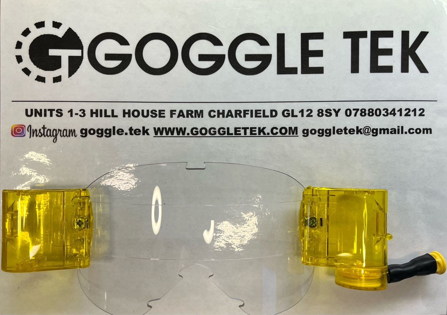 Yellow Oakley OFrame 2.0 PRO 36mm Long Pull roll-off system with fishing line, clear mudstrip & film (Clear lens)