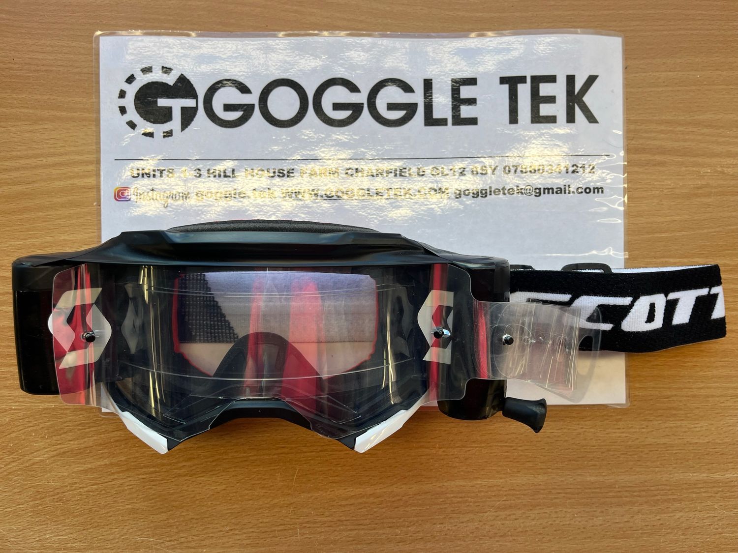 Second Hand Ex GP Prepped Simon Langenfelder Scott Fury roll off with 7 laminated tear offs (clear lens)