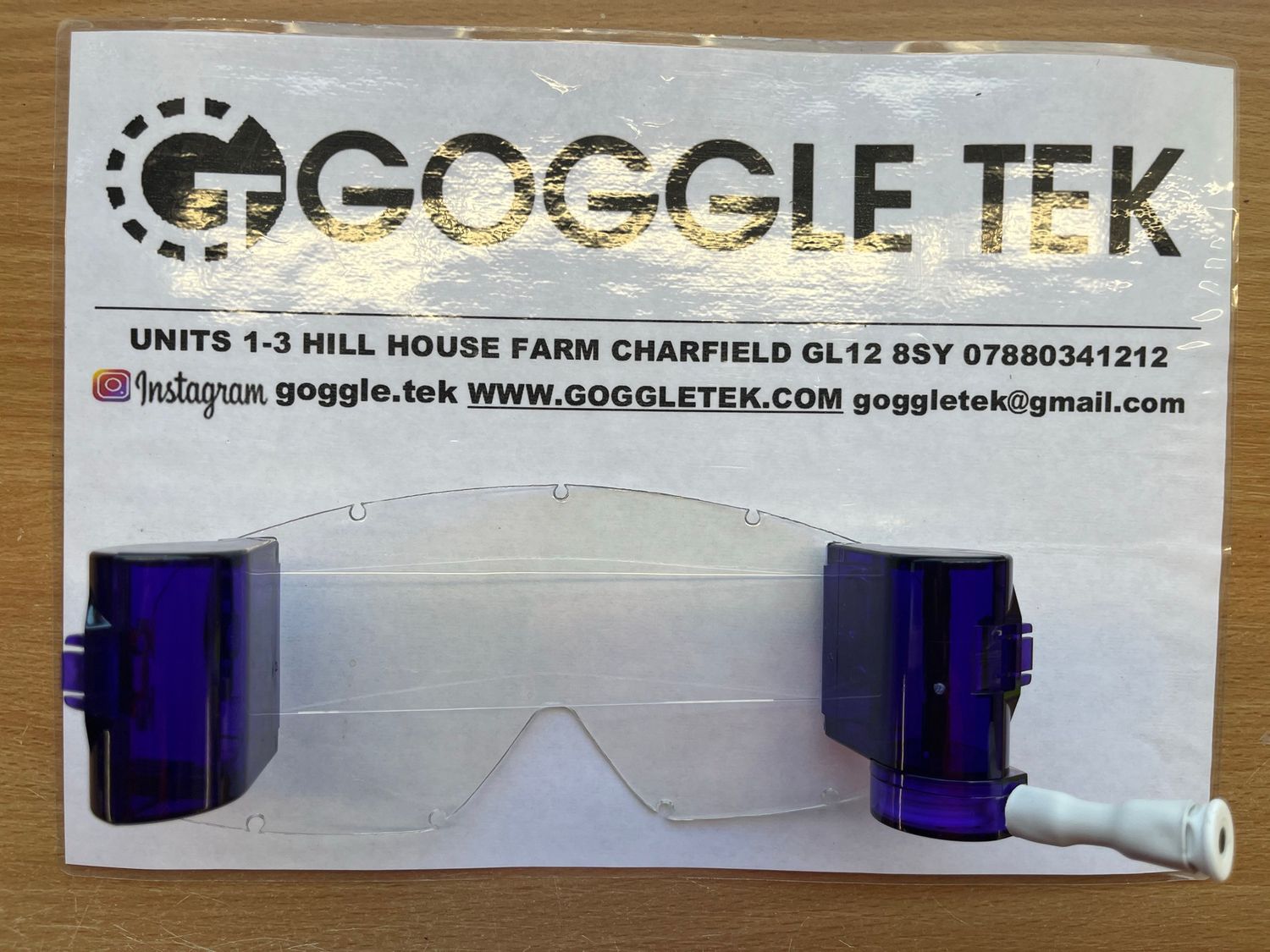 Purple Oakley OFrame 36mm Long Pull roll-off system with fishing line, clear mudstrip & film (Clear lens)