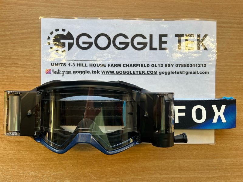 Ex GP prepped Fox Vue goggle plus New Goggletek 48mm roll off system (clear lens)