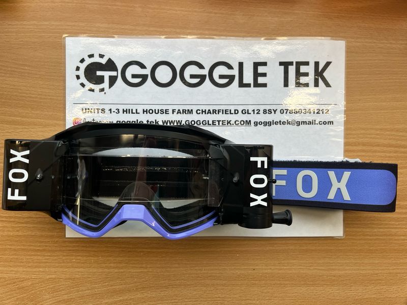 Ex GP prepped Fox Vue goggle plus Goggletek 48mm roll off system (clear lens)