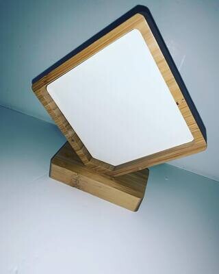 Double Sided Wooden Photo Stand: Square Shape