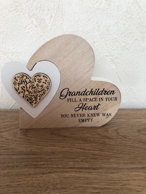 Wooden Heart: Grandchildren
