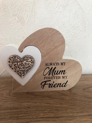 Wooden Heart: Mum