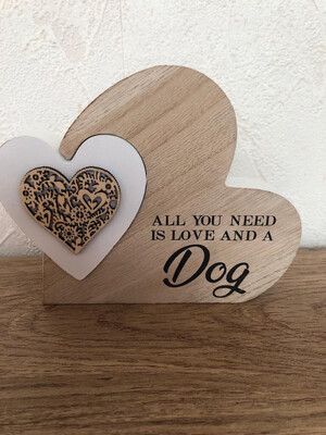 Wooden Heart: Dog