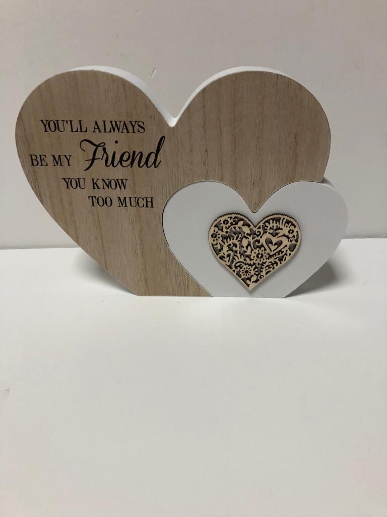 Large Wooden Heart: Friend