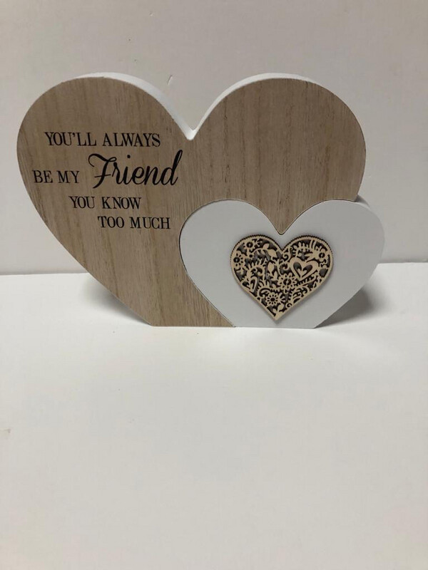 Large Wooden Heart: Friend