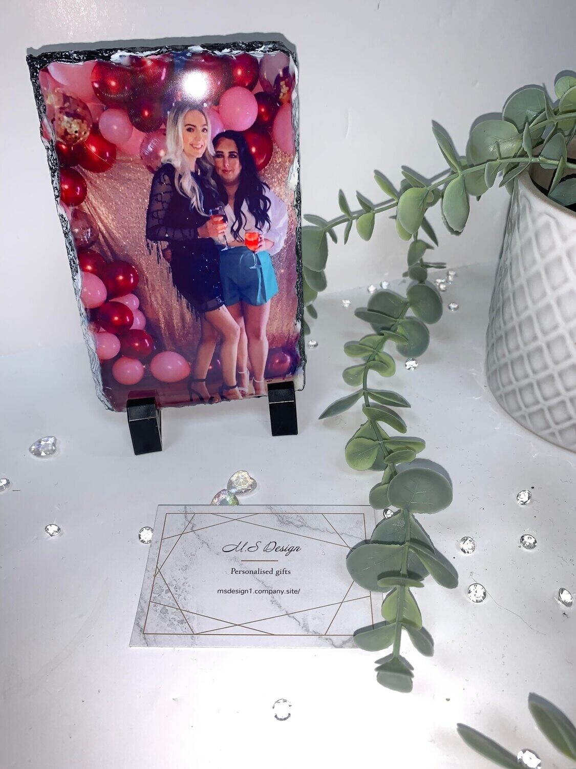 Personalised Photo Gift: Mini Slate, Keyring &amp; Mug