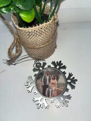 Personalised Photo Snowflake Bauble