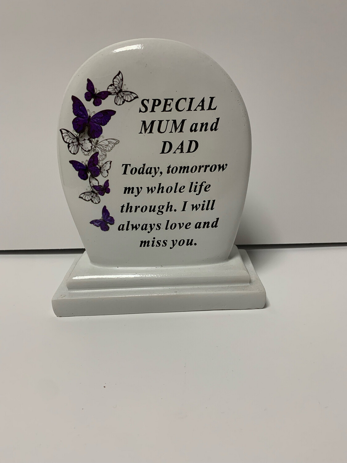 Memorial Butterfly Plaque (Special Mum and Dad)
