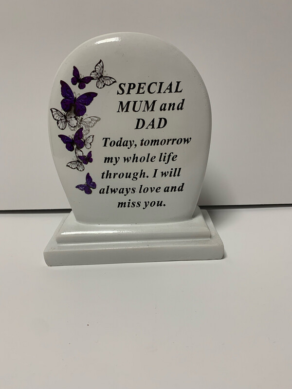 Memorial Butterfly Plaque (Special Mum and Dad)