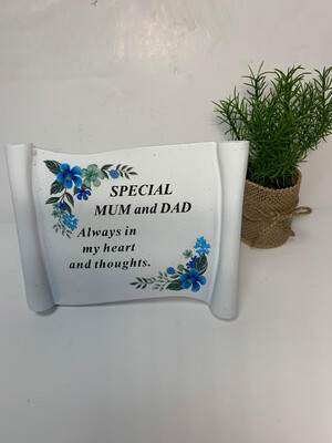 Memorial Scroll (Special Mum and Dad)