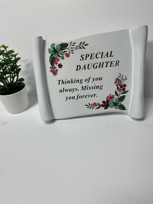 Memorial Scroll (Special Daughter)