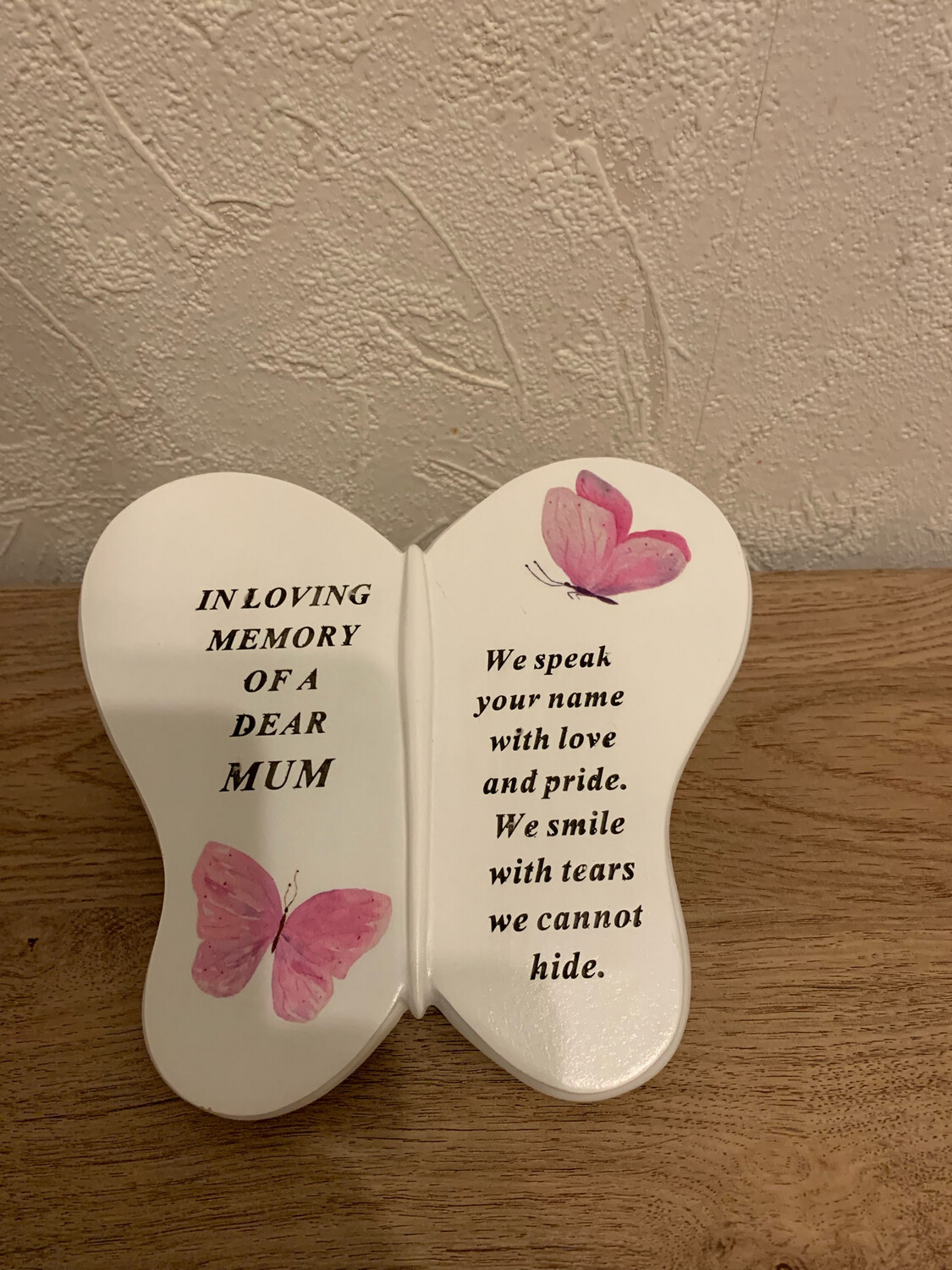 Pink Butterfly Plaque (Mum)