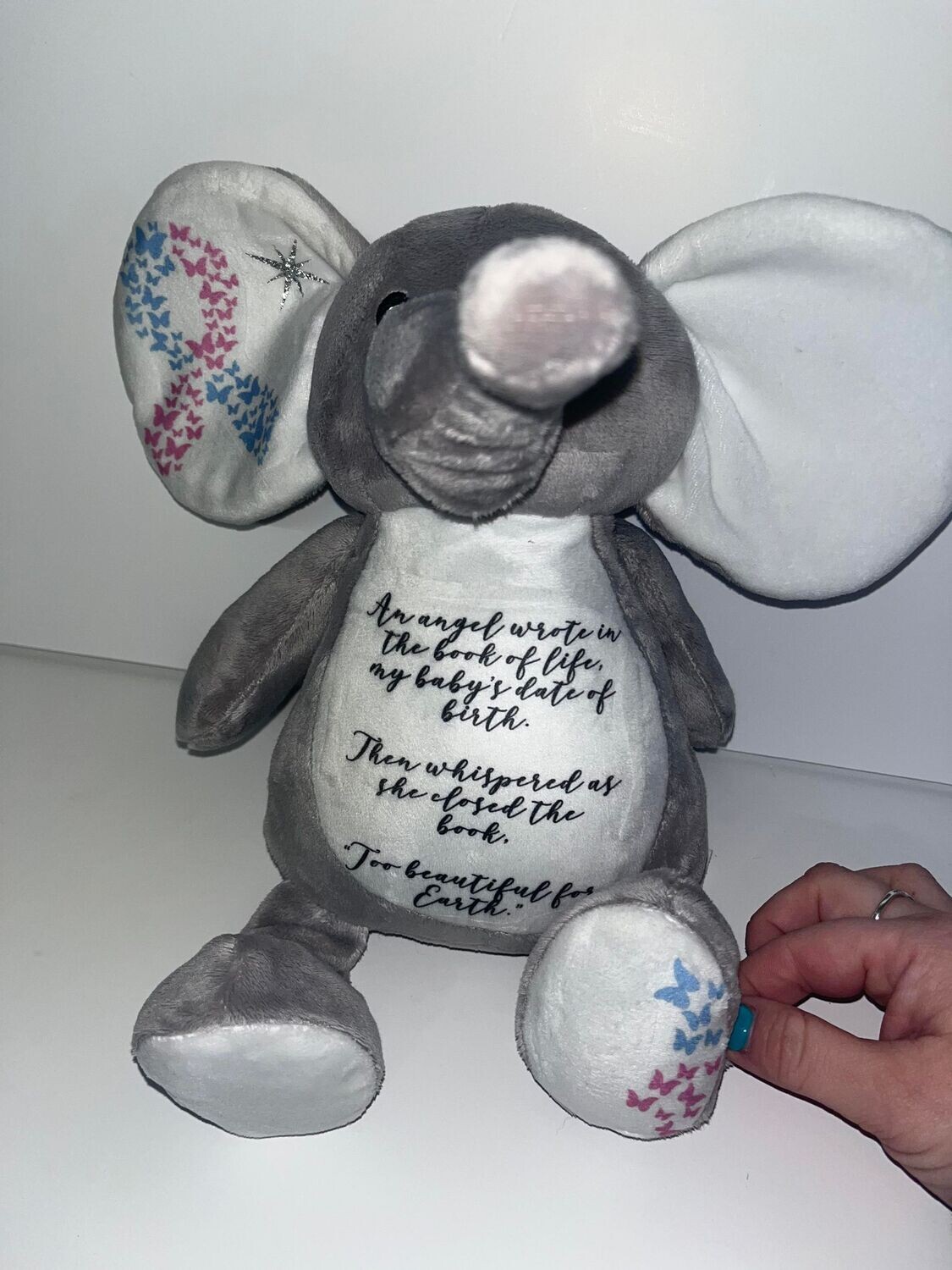 Memorial Baby Ellie Bear: Personalised Soft Teddy