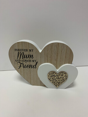 Large Wooden Heart: Mum