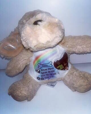 Dog Memorial Photo Gift: Personalised Soft Teddy