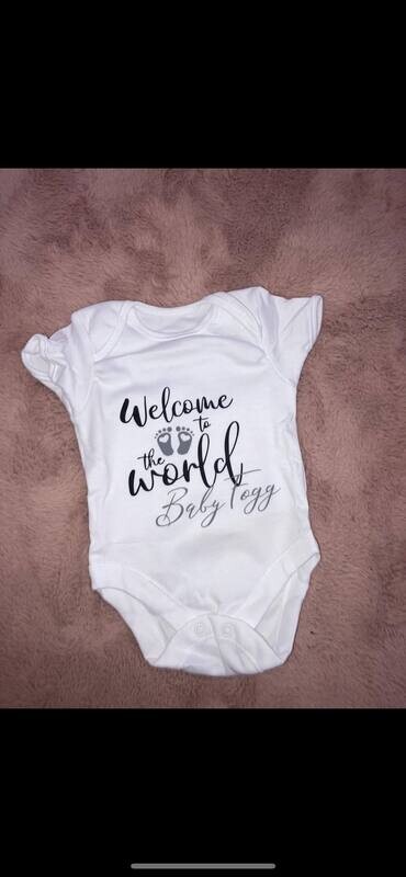 Welcome to the world vest (Black &amp; Grey)