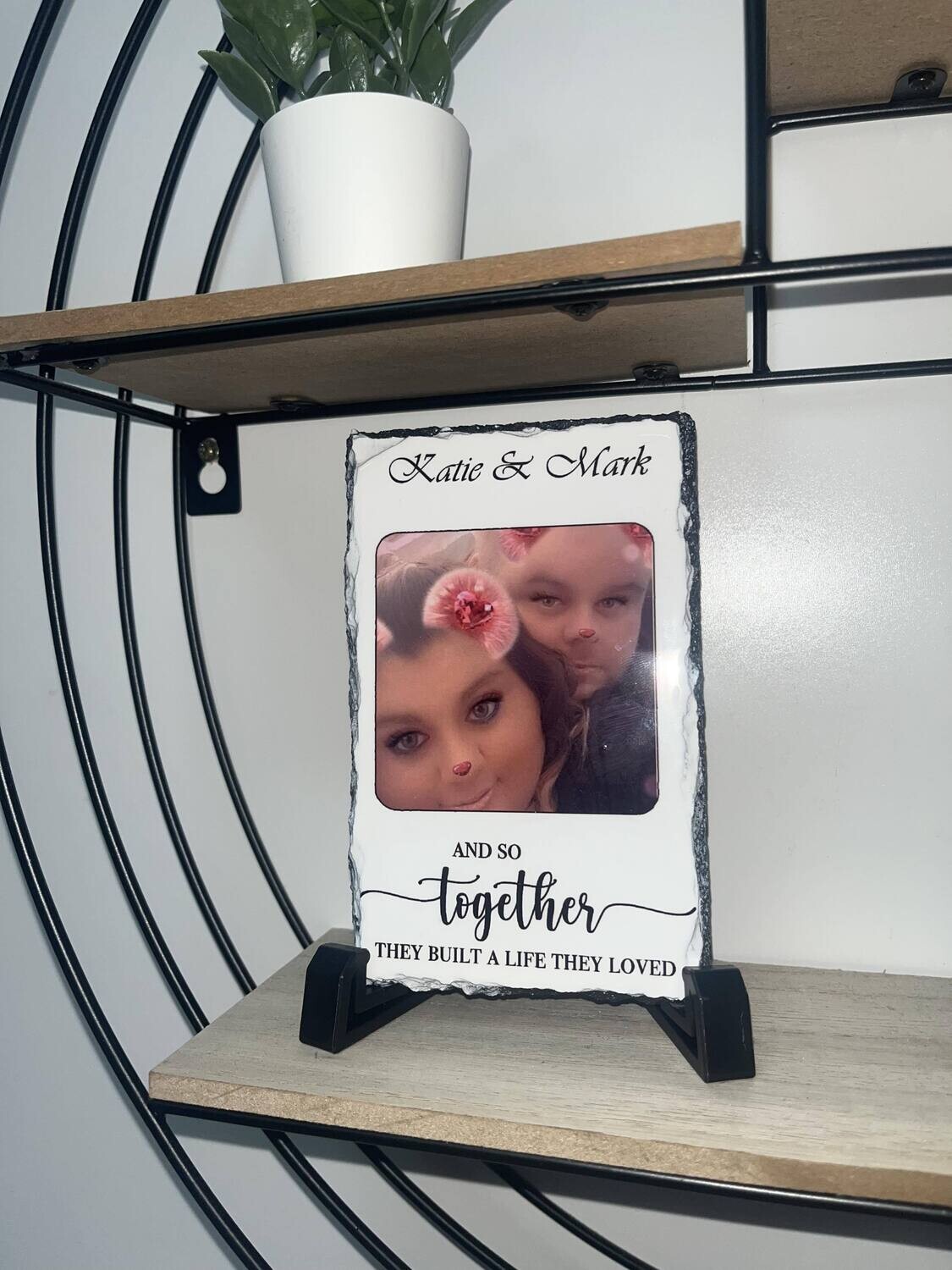 They Built A Life They Loved...  Mini Photo Slate