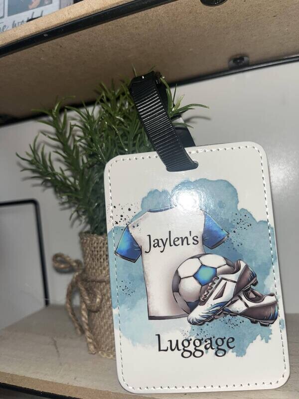 Personalised Luggage Tag: Football Design