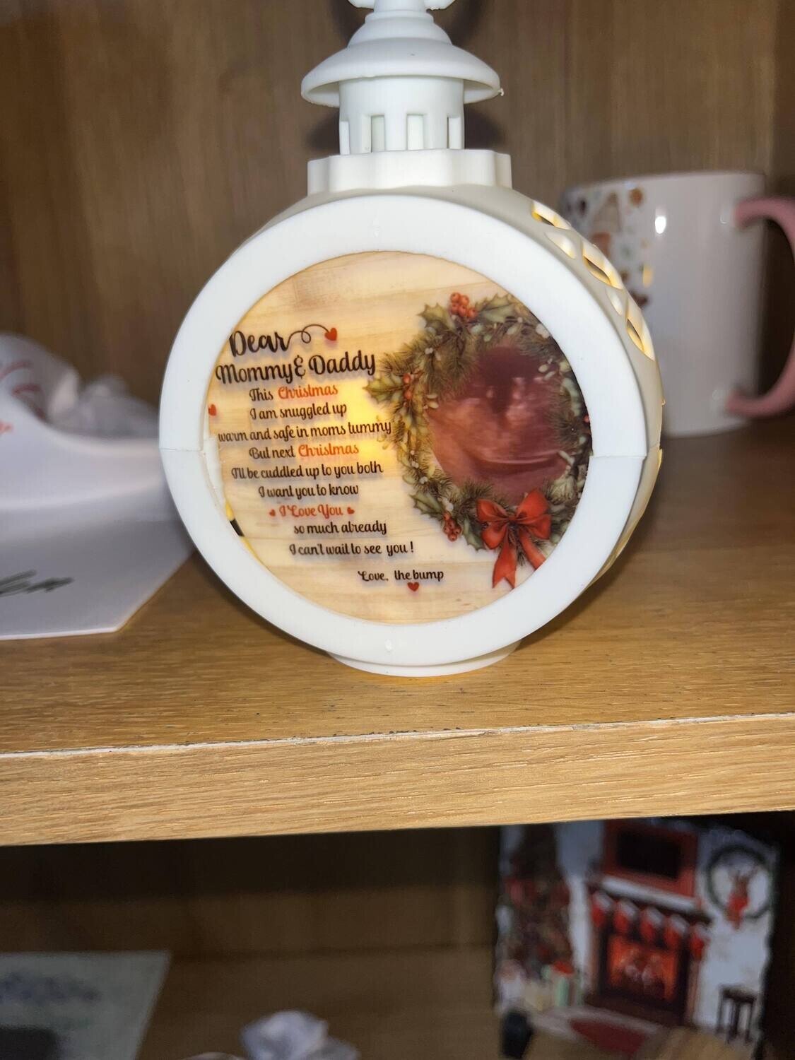 New mom or dad Light up lantern double sided