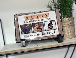 Scrabble Design Rectangle Photo Slate, 15cm x 20cm