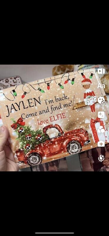 Elf is back jigsaw (80 pieces) &amp; bag