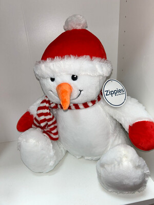 Large Snowman: Personalised Soft Teddy, Add Name
