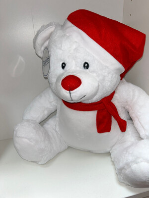 Large Christmas Bear, Personalised Soft Teddy