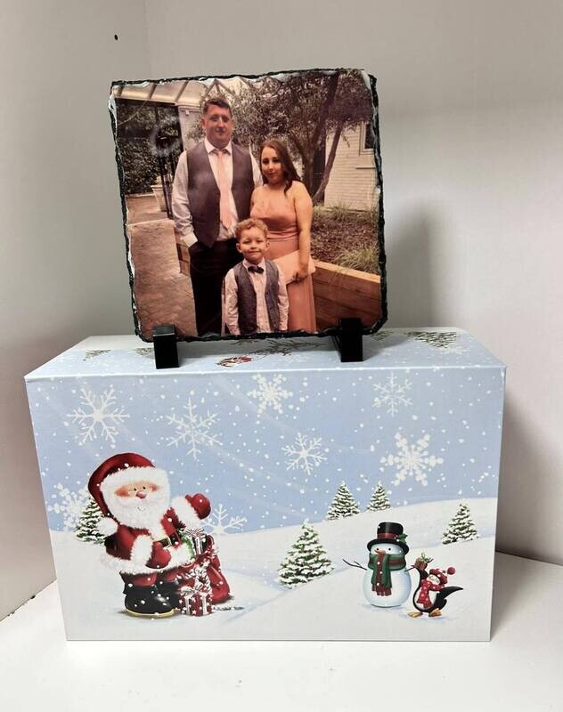 Medium slate &amp; Personalised Gift box