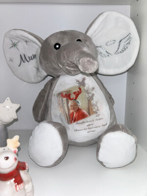 Memorial Elephant: Personalised Soft Teddy