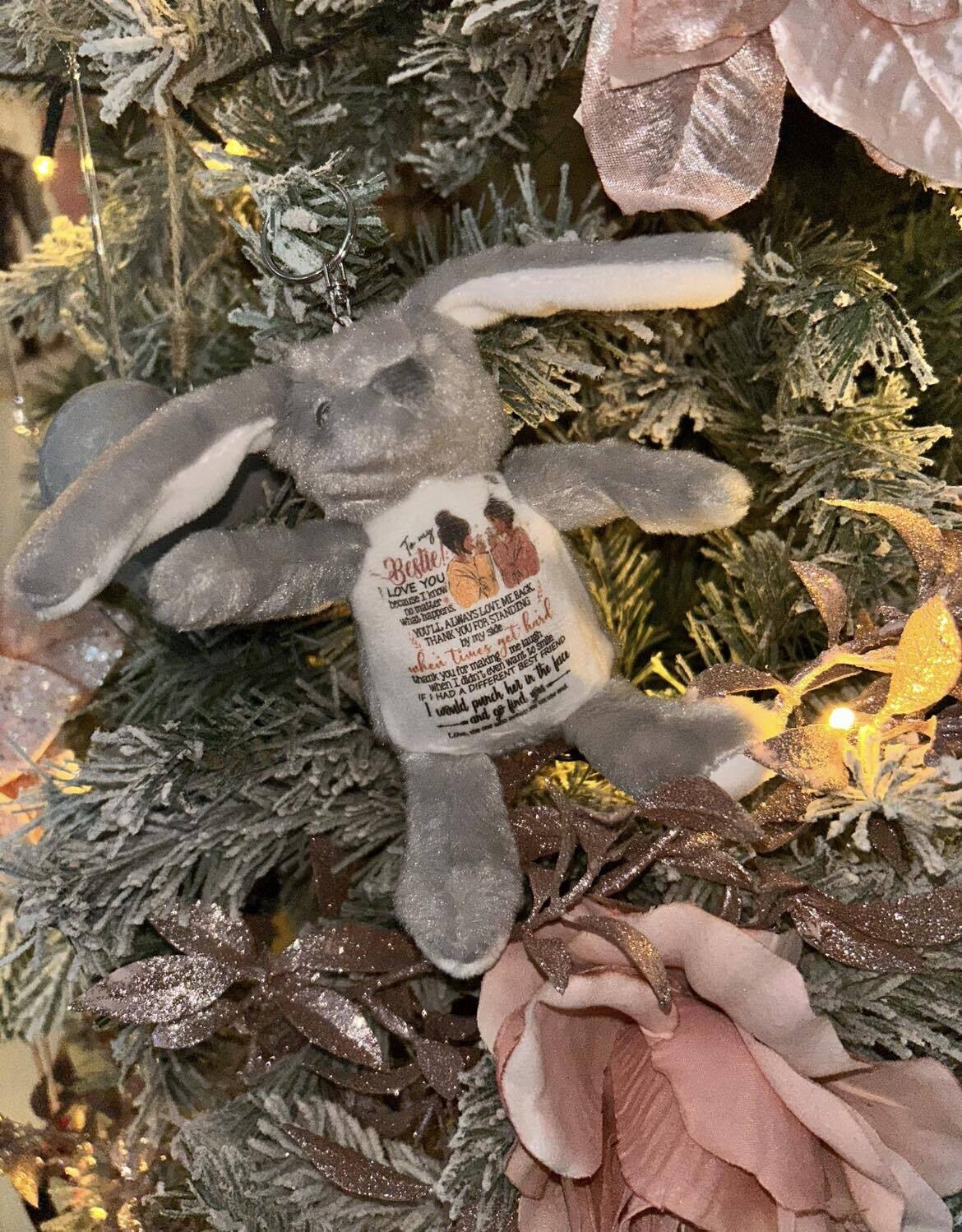 Bestie Rabbit Keyring: Personalised Soft Teddy