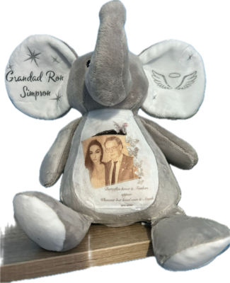 Memorial Elephant: Personalised Soft Teddy