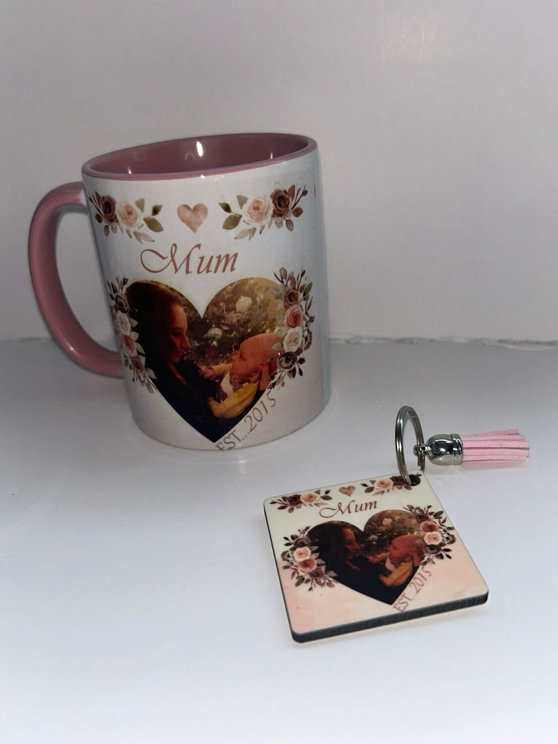 Floral Mug &amp; Keyring Set