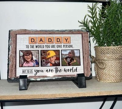 Mini Photo Slate, Scrabble Design