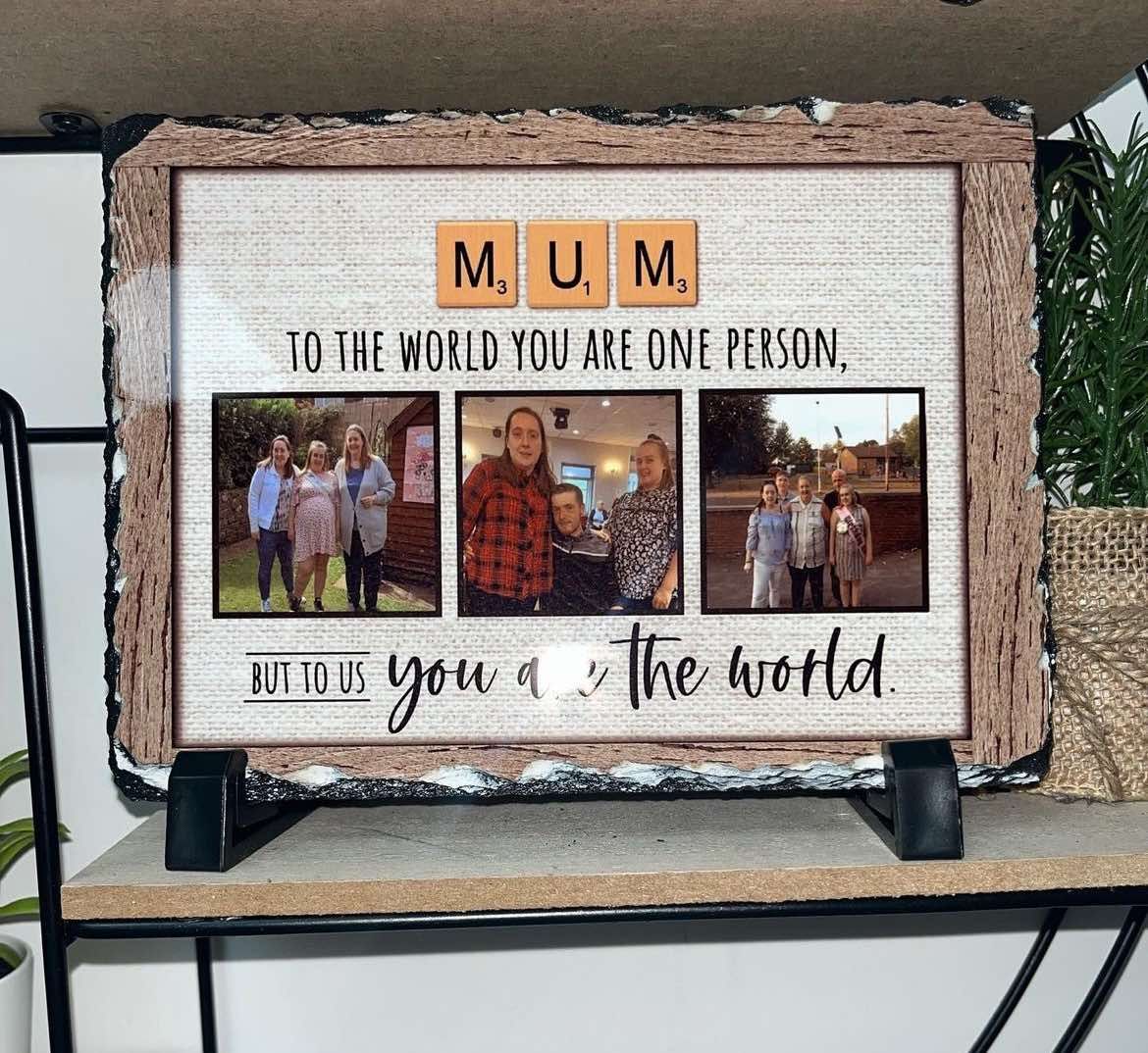 Mini Photo Slate, Scrabble Design