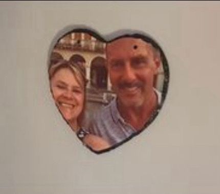 Large Hanging Heart Photo Slate