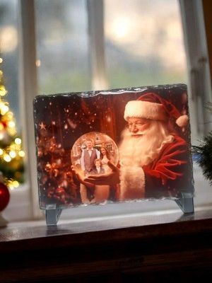 Santa Ball Medium Rectangle Photo Slate