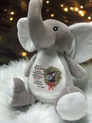 From Bump Christmas Ellie Bear: Personalised Soft Teddy
